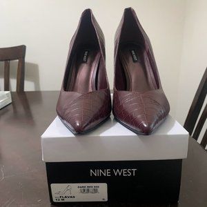 Nine West size 12 heels dark red